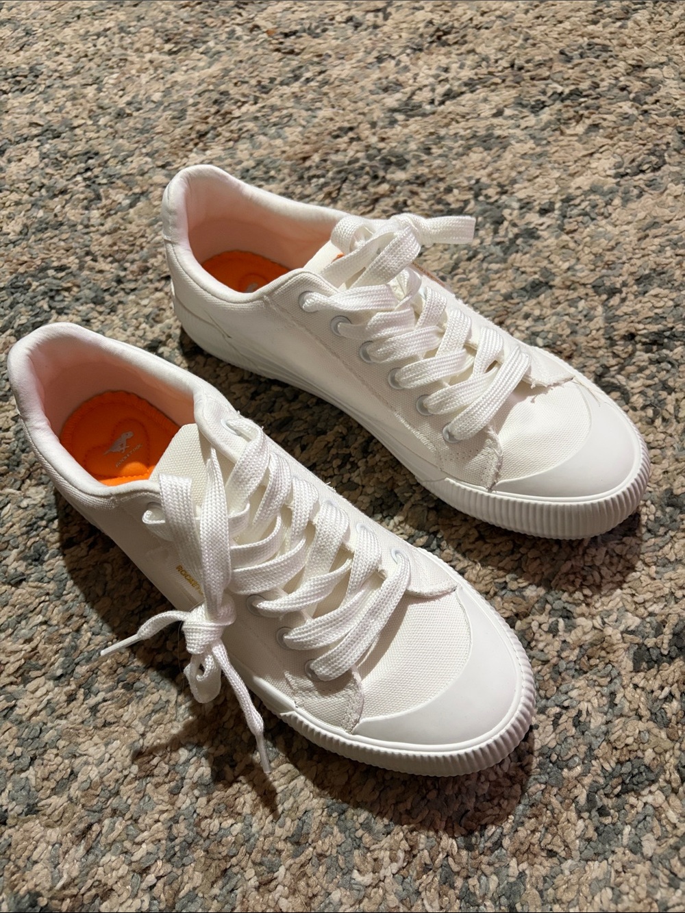 Rocket Dog White Canvas Lace-Up Sneakers